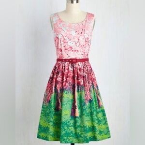 ModCloth Cherry Blossom Dress Size Small